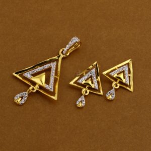 916 Gold Designer Ladies Pendant Set FPS324