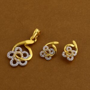 916 Gold Classic Ladies Pendant Set FPS323