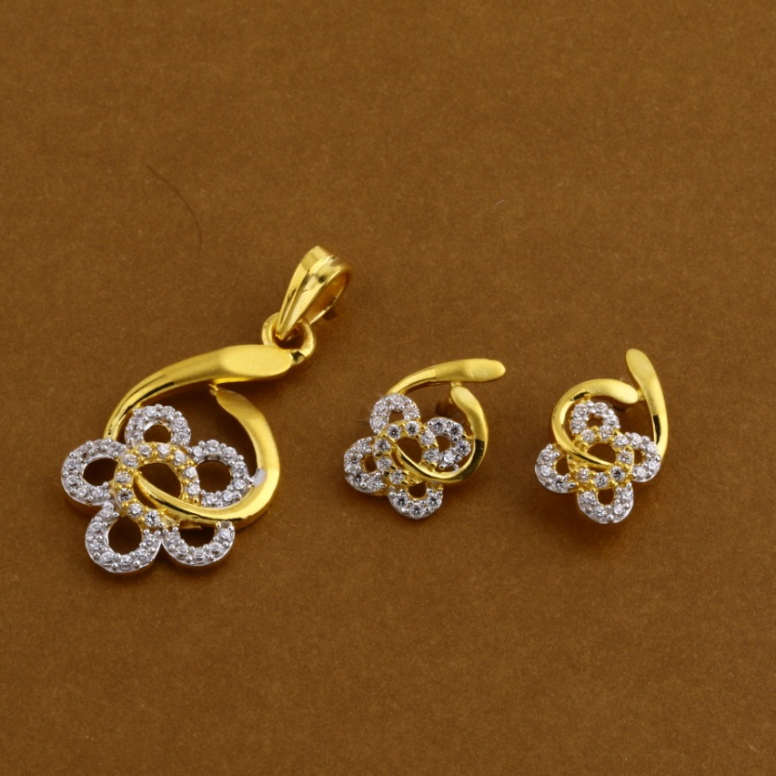 916 Gold Classic Ladies Pendant Set FPS323