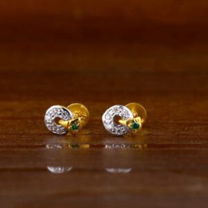 22CT Gold CZ Delicate Ladies Tops Earrings LTE259