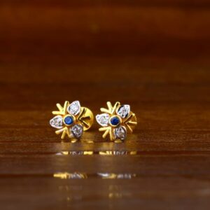 22CT Gold CZ Ladies Tops Earrings LTE261