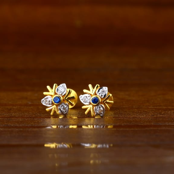 22CT Gold CZ Ladies Tops Earrings LTE261