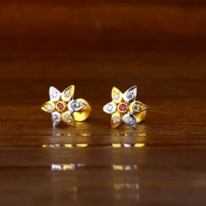 22CT Gold Hallmark Stylish Ladies Tops Earrings LTE262