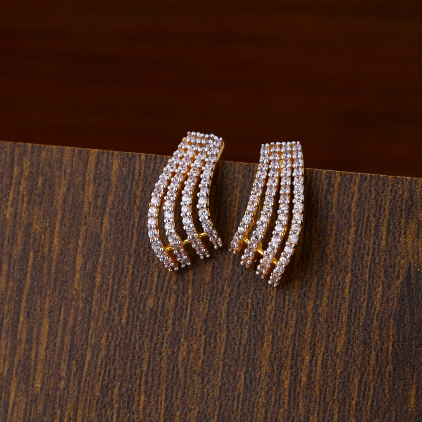 22CT Gold Hallmark Fancy Ladies Tops Earrings LTE55