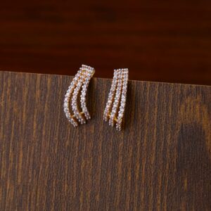 22ct gold hallmark designer ladies tops earrings lte57
