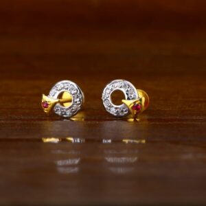 22CT Gold Ladies Tops Earrings LTE256