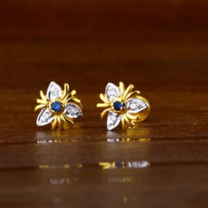 22KT Gold CZ Hallmark Designer Ladies Tops Earrings LTE247