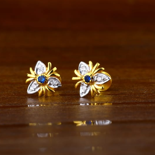 22KT Gold CZ Hallmark Designer Ladies Tops Earrings LTE247
