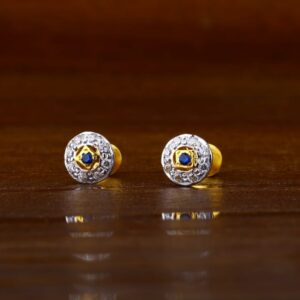22KT Gold CZ Hallmark Classic Ladies Tops Earrings LTE232