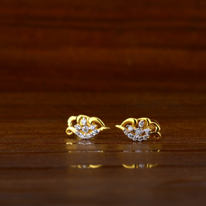 22KT Gold CZ Gorgeous Ladies Tops Earrings LTE235