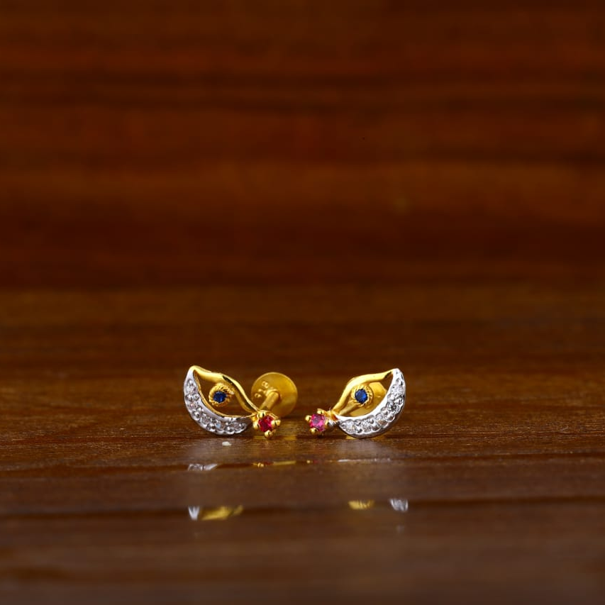 22KT Gold CZ Exclusive Ladies Tops Earrings LTE237