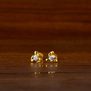 22KT Gold CZ Classic Ladies Tops Earrings LTE240