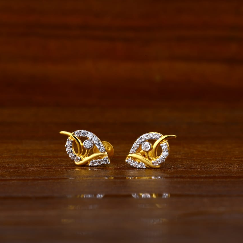 22KT Gold CZ Ladies Tops Earrings LTE241