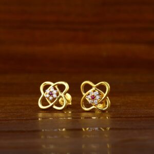 22KT Gold Hallmark Stylish Ladies Tops Earrings LTE242
