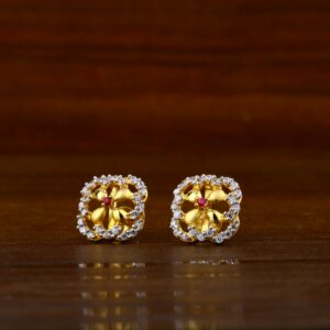 22KT Gold Hallmark Fancy Ladies Tops Earrings LTE231