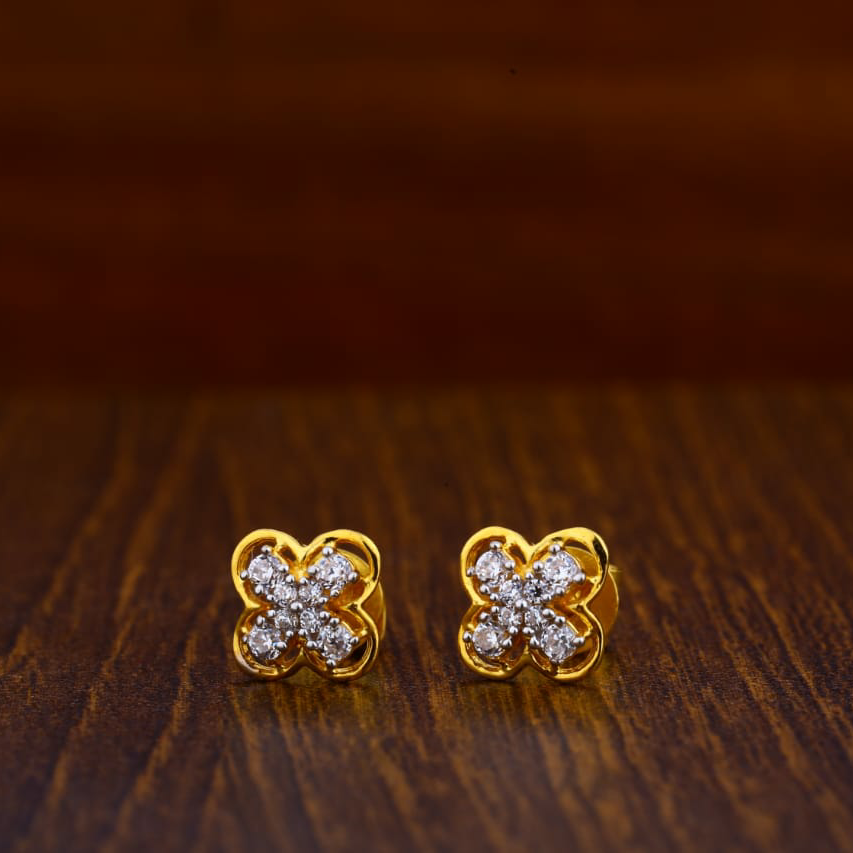 22KT Gold Hallmark Delicate Ladies Tops Earrings LTE53