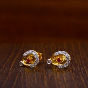 916 Gold CZ Hallmark Exclusive Ladies Tops Earrings LTE26