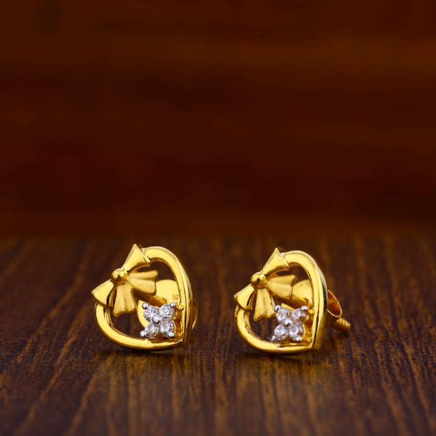 916 Gold CZ Designer Ladies Tops Earrings LTE30