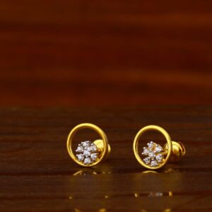 916 Gold Hallmark Designer Ladies Tops Earrings LTE318