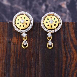 916 Gold CZ  Women's Gorgeous Hallmark Earring LFE378