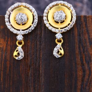 916 Gold CZ  Women's Designer Hallmark Earring LFE374