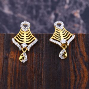 916 Gold CZ Exclusive Ladies Earring LFE368