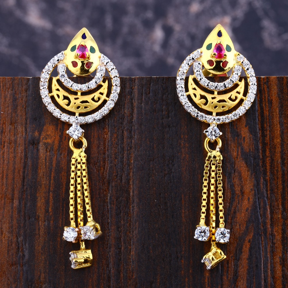 916 Gold CZ Delicate Ladies Earring LFE367