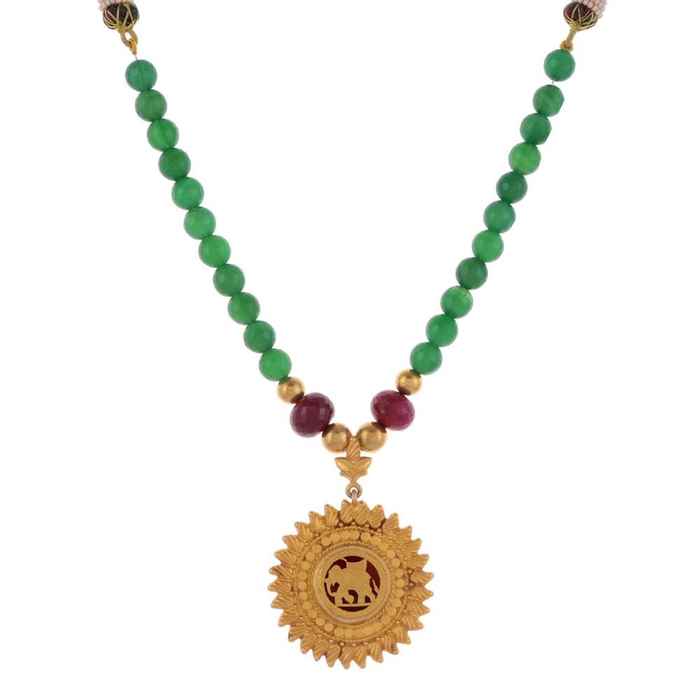 22KT Gold Sun Style Thewa Set