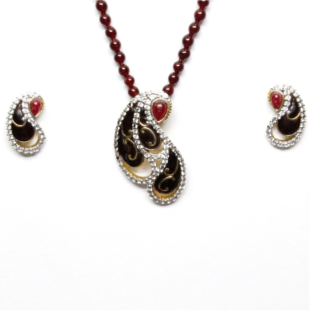 Meenakari Set With Mehroon Meena Work