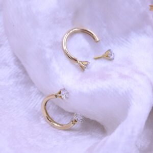 two diamond stud earring