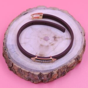 stunning diamond Leather bracelet