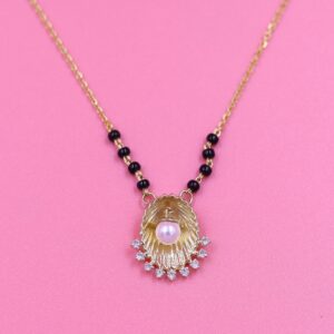 Timeless shell style Diamond Mangalsutra
