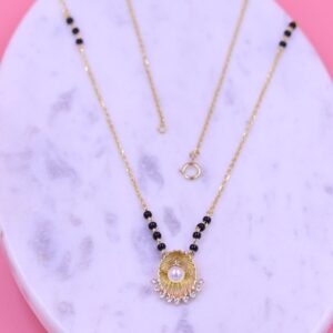 Timeless shell style Diamond Mangalsutra