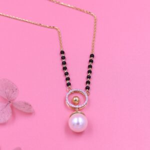 Glamorous Diamond Mangalsutra with pearl