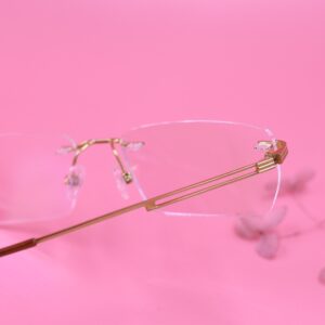 Rectangle Rimless unisex Eyeglasses