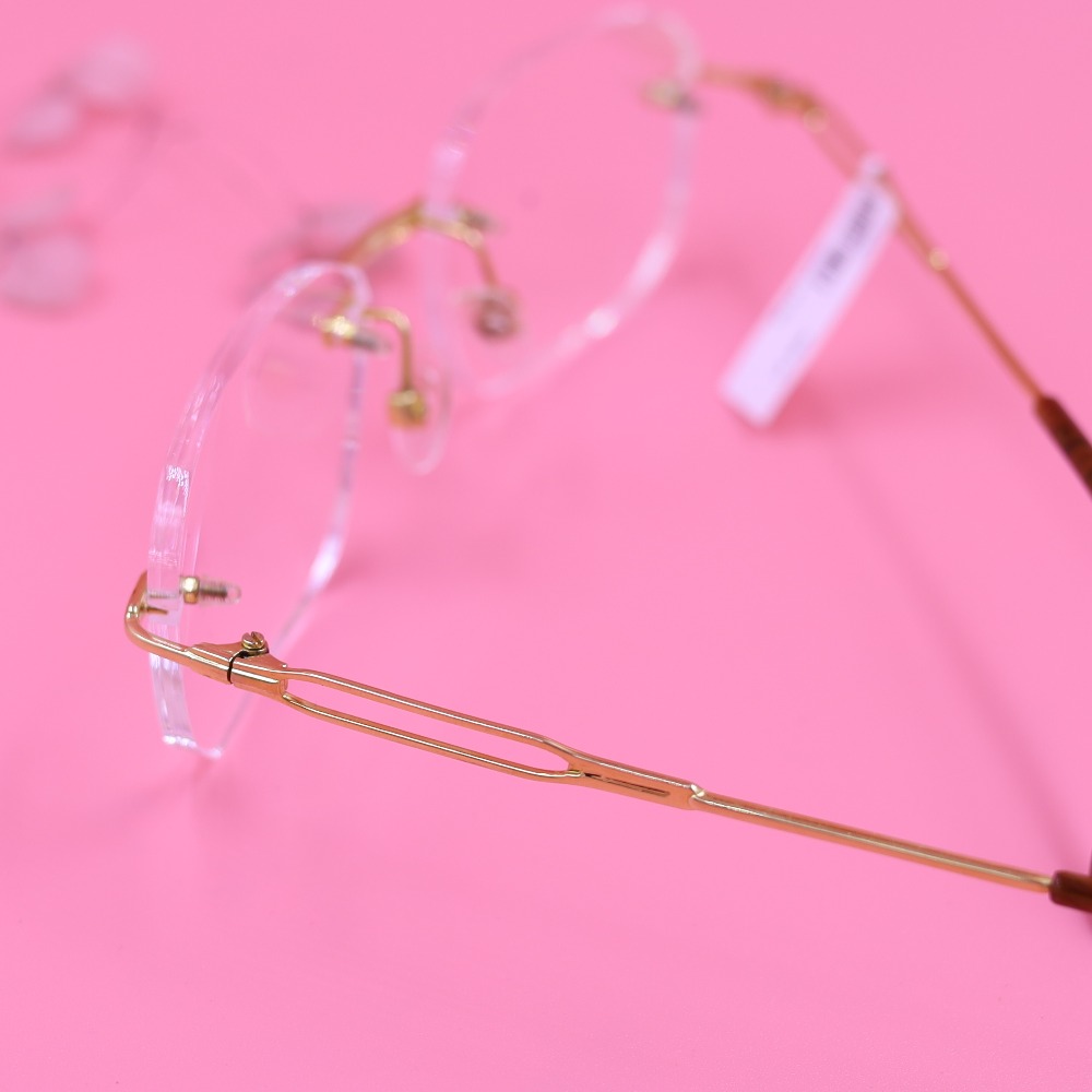 classic Round Rimless Eyeglasses