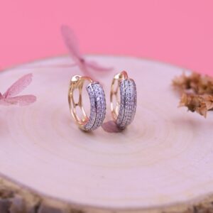Astera diamond hoop earring