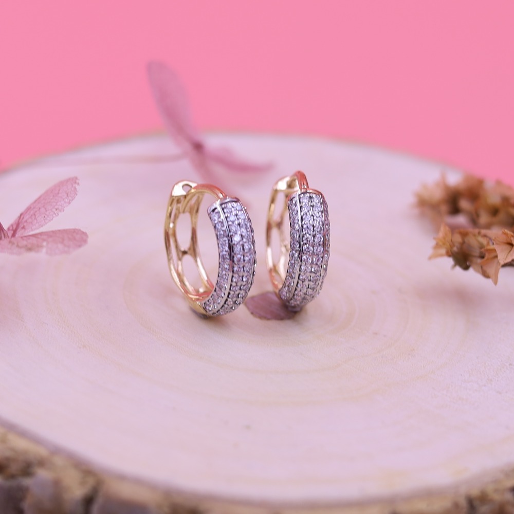 Astera diamond hoop earring