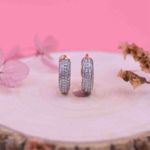 Astera diamond hoop earring