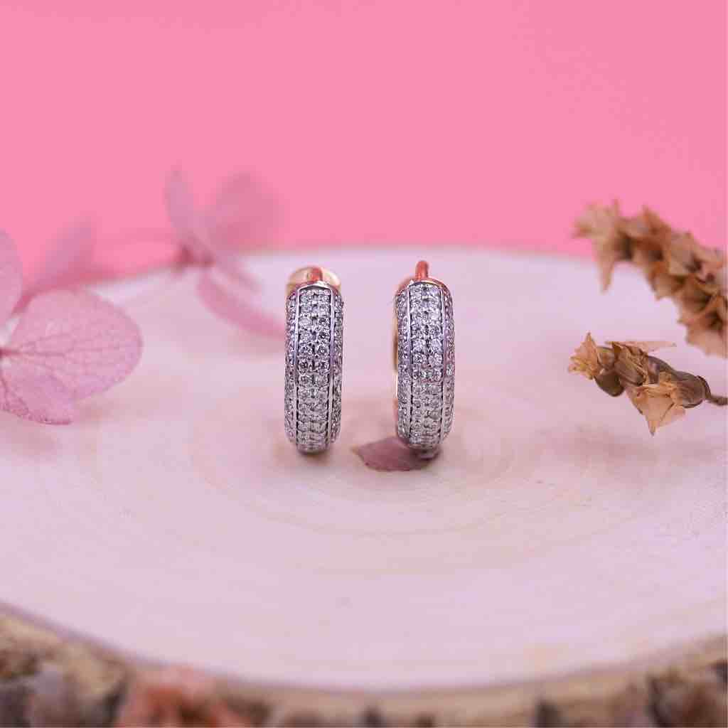 Astera diamond hoop earring