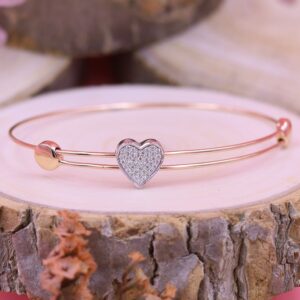 Movable heart shape Diamond bracelet