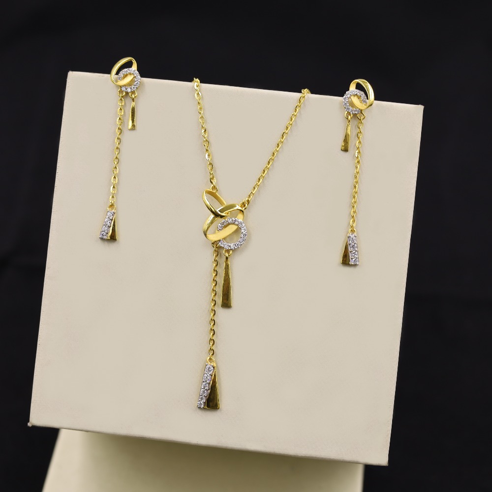 22kt sparkling pendant set chain