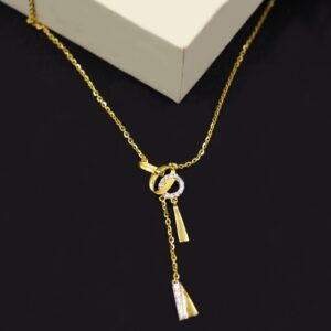 22kt sparkling pendant set chain