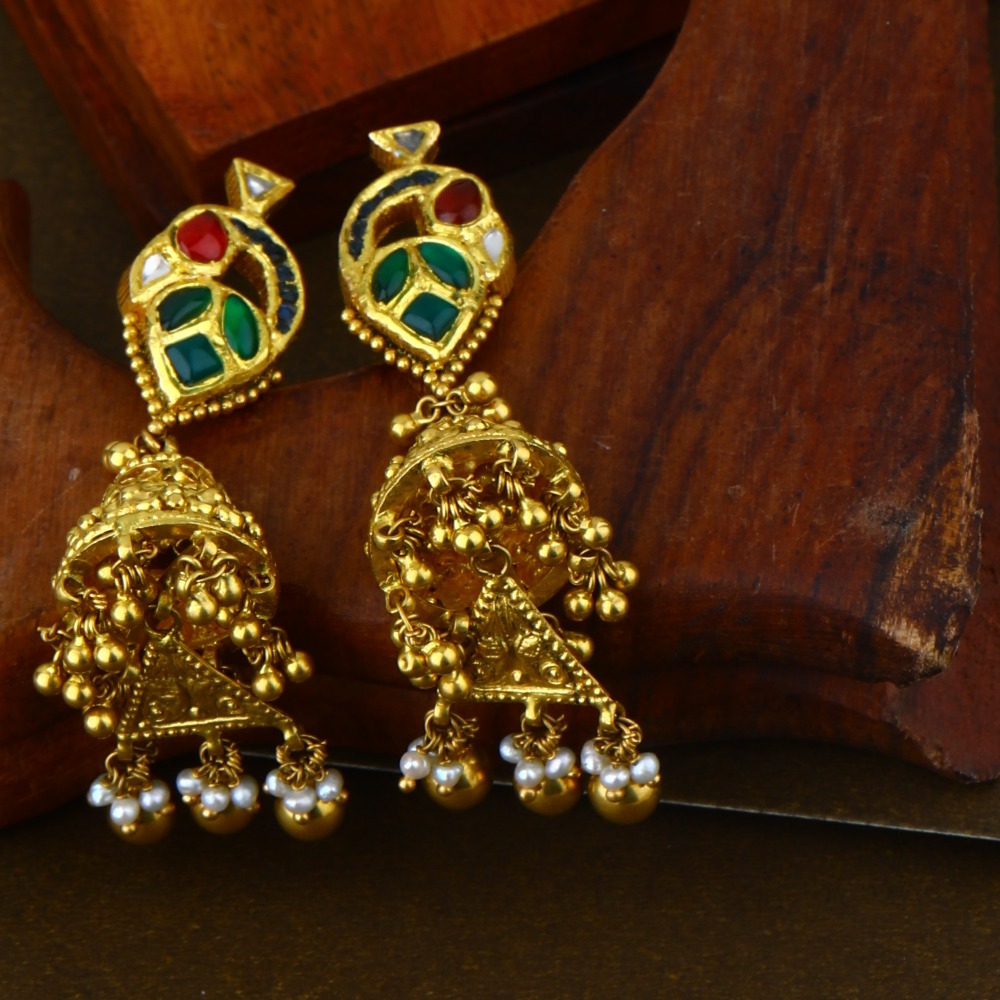 916 Gold Beautiful Prettiest Long Necklace Set - Image 2