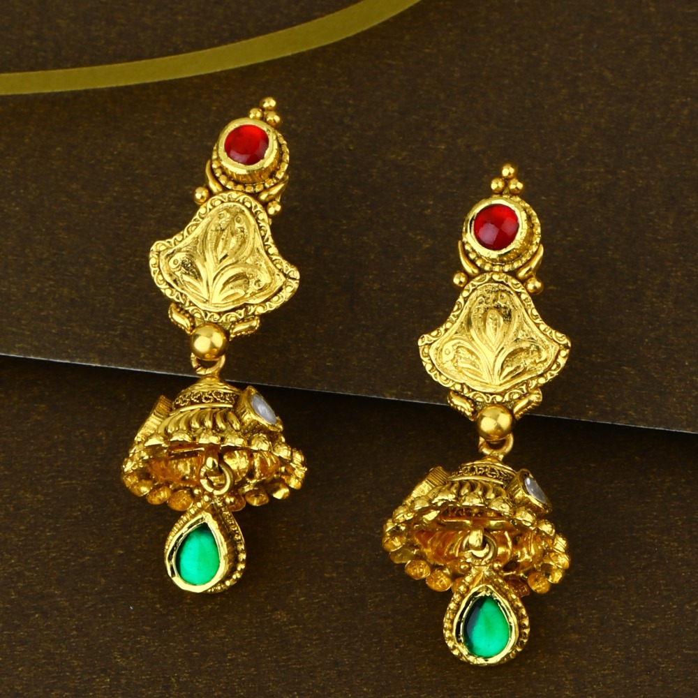 916 CZ gold Hallmark Splendid Long Necklace Set - Image 2