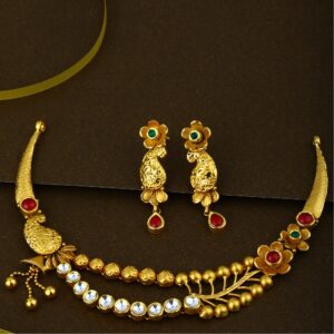 916 CZ Gold Most Attractive Necklace Set