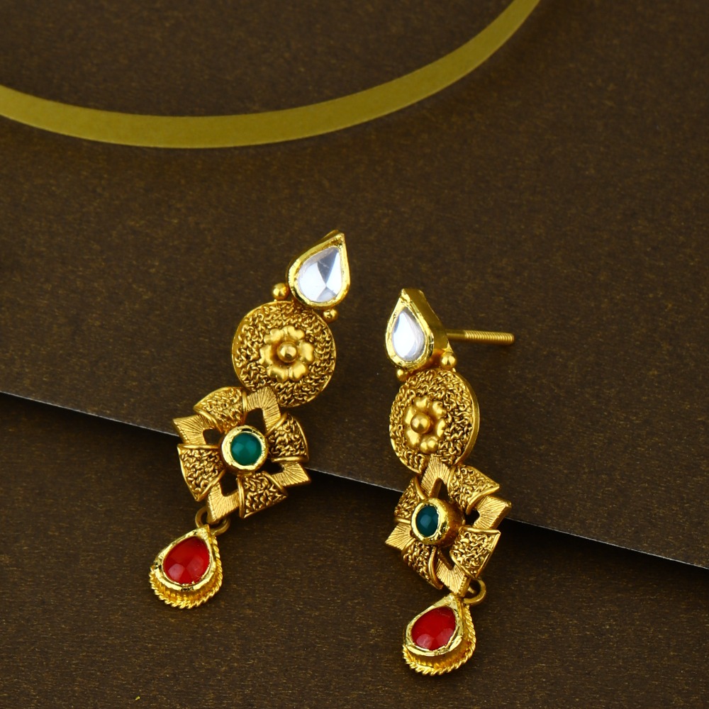 916 Gold Antique Trendy Necklace Set - Image 2