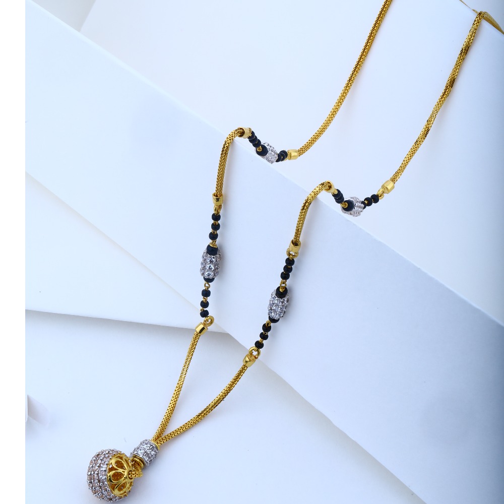 916 Gold Hallmark delicate Mangalsutra - Image 2
