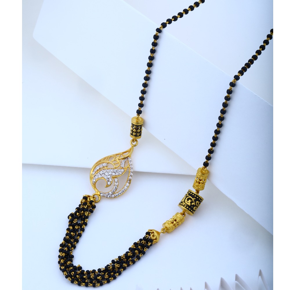 916 gold Hallmark Beautiful Pendant Mangalsutra - Image 2