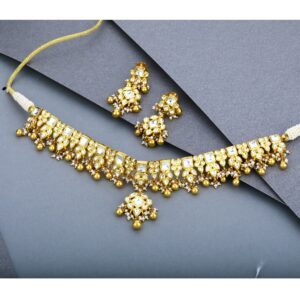 22KT Gold Kundan Necklace Set